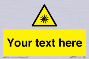 Custom Optical Radiation Sign